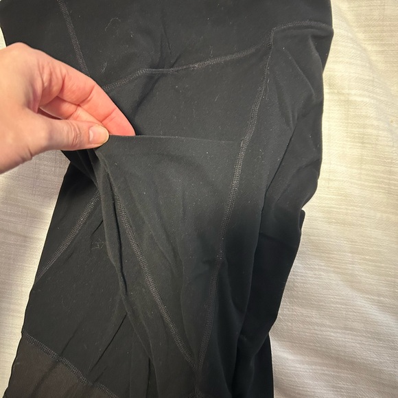 Athleta black elevation crop with mesh - Picture 2 of 4